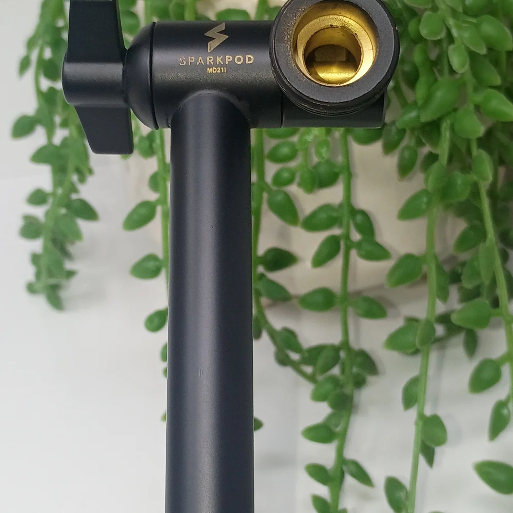 Black Metal Towel Bar Rod - Single Arm